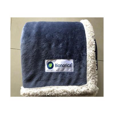 China Super Soft Modern Hot Selling Sherpa Double Layer Custom Blanket Blanket With Logo for sale