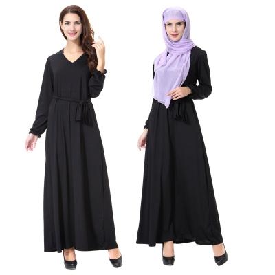 China Muslim Fashion Cotton Abayas For Women Long Dress Moroccan Kaftan Kaftan Dubai Abaya Turkey Maxi Hijab Dress Islam Clothing for sale