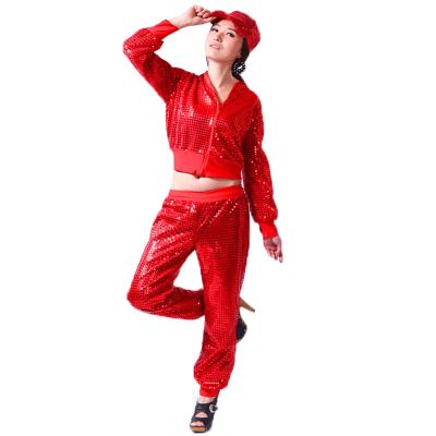 China 2022 jazz hip hop modern dance wear stage performance clothing woman adult sequins dance costumes for sale