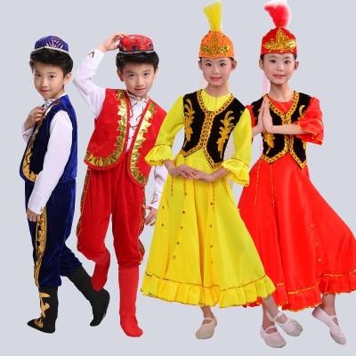 China 2022 new children's Xinjiang dance performance costume boys and girls children's ethnic minority performance costume T02 for sale