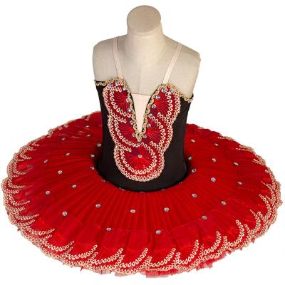 China 2021 Professional Red Ballet Tutu Pancake Adult Children Kids Swan Lake Dress Women Ballet Dance Costume Ballerina Party Girls for sale