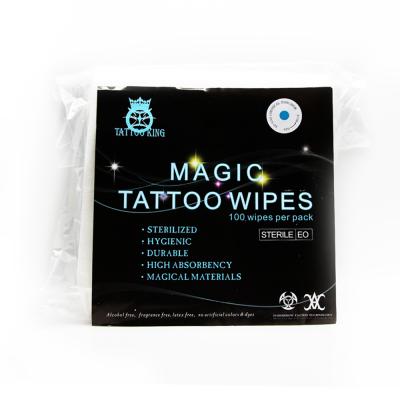 China Tattoo/PMU Sterilized Tattoo Cloth Clean Paper For Aquamarine Soap Waterproof Towels No Fibers 100 Sheets Each Bag for sale