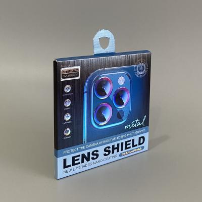 China Recycled HD Materials Metal Eagle Eye Camera Tempered Glass Lens Cover Film Mobile Phone Lens Shield Packaging Box Cardboard Packaging for sale