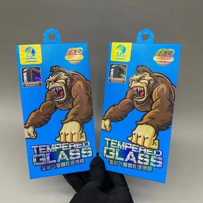 China Recycled Materials 18D Airbag Tempered Glass Film Packaging Supports Mobile Phone Glass Film Paper Box Packaging Customized Design for sale