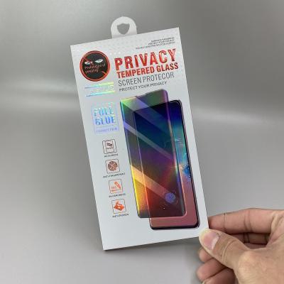 China Recycled Materials 3D Anti Spy Peep Tempered Glass Anti Scratches Prevent Mobile Phone Privacy Screen Protector Packaging Box Glass Film Packaging for sale