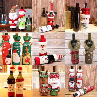 China 00% new and high quality. Christmas Wine Bottle Bags For Home 2022 New Year Christmas Bottle Cover Dinner Table Xmas Ornament Christmas Gift Holders 2023 for sale