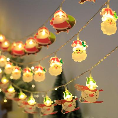 China Beautiful Colorful Christmas Decoration Santa Claus Waterproof Christmas LED Lights String House Tree Provides Navidad Decorative Lighting for sale