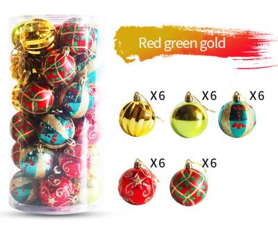 China Beautiful 2023 Luxury Colorful Ball And Christmas Tree Ornaments Colorful 6cm for sale