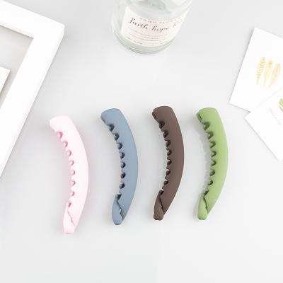 China Hair Decoration Wash hair  Twist New Frosted Large Simple Elegant Vertical Banana Clip For women back of head for sale