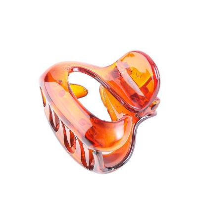 China Hair Decoration Eco-friendly Transparent Mini Size Tortoise Shell Octopus Hair Claws for sale