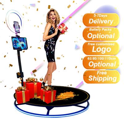 China Rotating Part 360 Rotating Machine Portable Manual Shell Enclosure Ipad Led Automatic Photobooth 360 Degree Photo Booth for sale