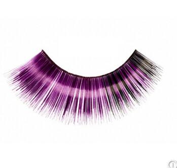 China Fashion carnival colorful combined layers synthetic fibre party eyelashes for sale