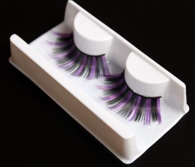 China Party Holloween Carnival eyelash festival crazy stylist purple colorful mink eyelashes for sale