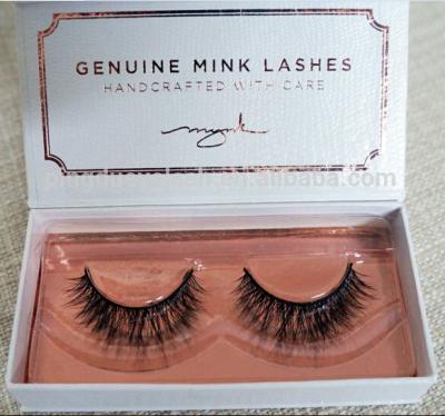 China White magnetic box 3D mink eyelashes double stacked three layers for sale