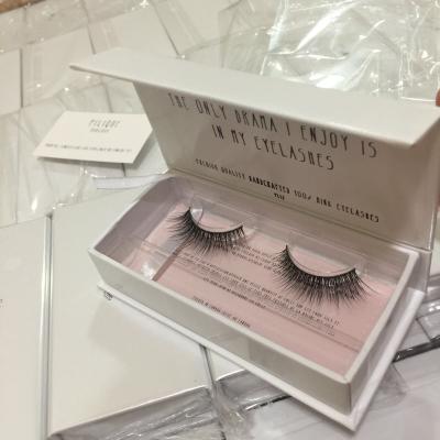 China Cheap eyelash synthetic silk PBT/PET material tip mellow lashes gift flat box for sale