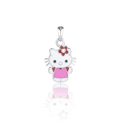 China 2023 Set of Jewelry Sterling Silver Pendant Jewelry Hello Kitty Girls Jewelry Cute Fashionable Cartoon Pendant Children for Girls Women for sale