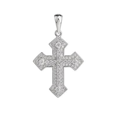 China CLASSIC Cross Hip Pendant Gift 925sliver Diamond Surround Cross Square Pendant Hip Hop Hop Ready To Ship for sale