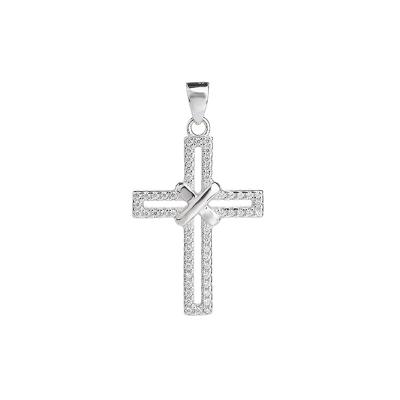 China CLASSIC Trending Diamond Surround Cross Pendants Gifts Unisex Jewelry Ready To Ship for sale