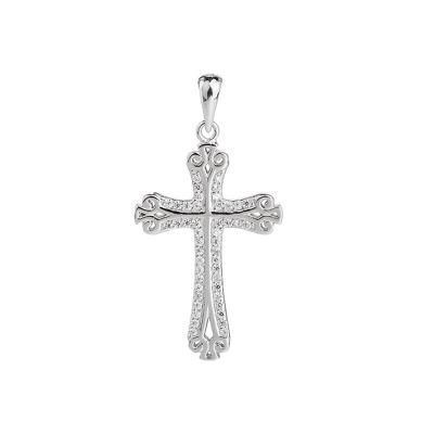 China CLASSIC Fashion Pendant Jewelry Printing CZ Cross Pendant Party Gift Ready To Ship for sale