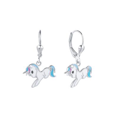 China FASHIONABLE Cute Jewelry Unicorn Girls Sterling Silver Loverly Earrings For Girls for sale