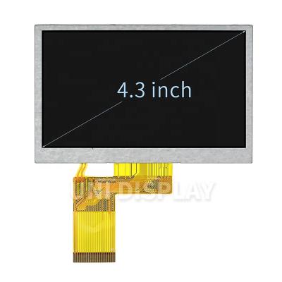 China Customize High Brightness 4.3 inch 4.3 inch industrial tft lcd screen 480x272 lcd panel tft lcd module with the optional 4.3-inch touchscreen for sale