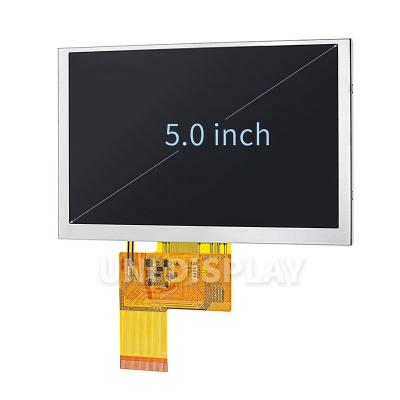 China High brightness lcd panel 5.0 inch sunlight readable tft lcd screen 5 inch 800x480 lcd module for handheld device outer hand 5.0 inch for sale