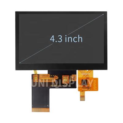 China Industrial use high brightness and room temperature wide 4.3 inch 800x480 lcd IPS lcd display with 4.3 inch capacitive touch screen for sale