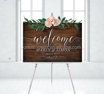 China Europe Wedding Welcome Sign Rustic Wedding Sign With Easel Stand New Product Wedding Decoration for sale