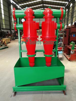 China Compact Oil Drilling Mud Desander With Bottom Shale Shaker DN125mm Inlet Diameter for sale