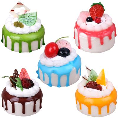 China China mini round simulation cake model costume cake decoration ornaments birthday party props doll toy food model props for sale