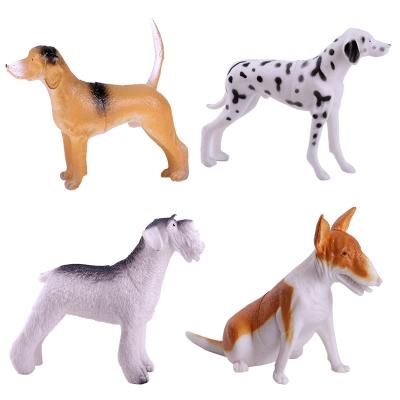 China Children Educational Toys Simulated Dog Model Farm Animal Toys Labrador Model Children's Toy Spotted Dog PVC Plastic Animal for sale