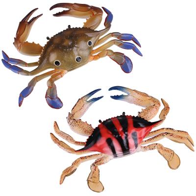 China Three Crab Plastic Observed Seafood Model Soft Toys Children PVC Swimming Simulation Educational Model Crab Model Toys Crab for sale