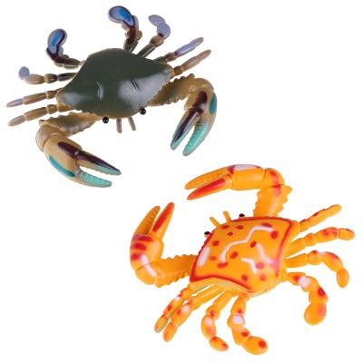 China Early Educational Props Kids Toys Crab Model PVC Simulated Marine Crab Marine Soft Model Toys Crab Model Educational Plastic Animals for sale