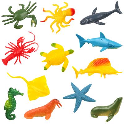 China Children toys PVC simulation marine animal educational model set early props cow, rooster, sheep mini toys animal children's education model for sale