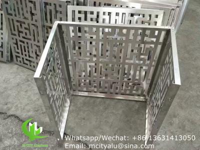 China Perforated   Outdoor Central Air Conditioner Cover  Laser Cut Cnc Aluminum  Decoration for sale