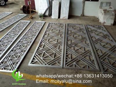 China Powder Coated Decorative Metal Screens Laser Cut Garden Screen Wood Colors 5mm for sale