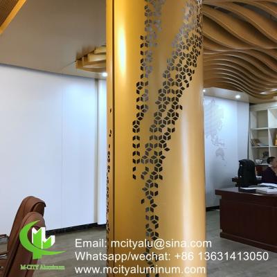 China Metal   Bending Aluminum Column Covers , Aluminum Column Cladding  2.5mm Thickness  Facade Decoration for sale