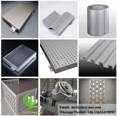 China perforated aluminum sheet for facade wall cladding panel exterior building cover for building or ceiling for sale