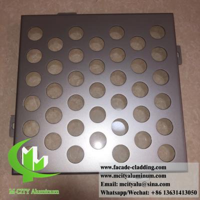 China Revestimiento perforado del tejado de la pared de cortina de la piel del panel del aluminio decorativo con la luz en venta