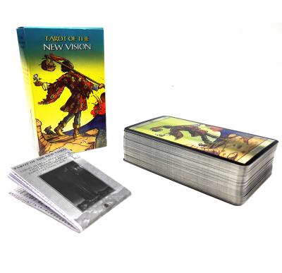 China Entertaiment Game Cards Factory Promotion New Vision Holographic Tarot Card With Paper Manual For Game for sale