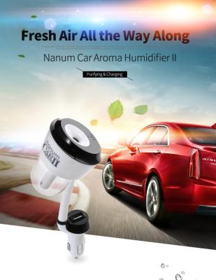 China Mini Aromatherapy Humidifier Newest Nanum 2 USB 12V Mini Portable Air Essential Oil Purifier Automatic Car Humidifier for sale