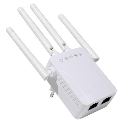 China Dual Band Wifi Repeater 1200Mbps WiFi Range Extender Signal Booster With 4 Band Antennas Complies 802.11a/b/n/g/ac WiFi Extender. for sale