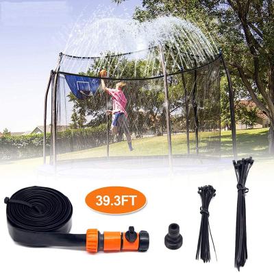 China Eco-friendly 12M/39.3FT Trampoline Waterpark Sprinkler For Kids, Garden Suction Irrigation Trampoline Teams Waterpark Sprinklers Toys for sale