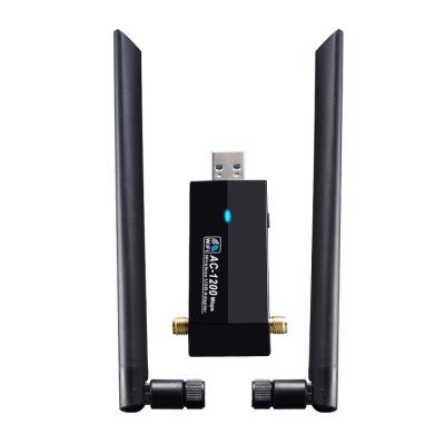 China WS XP/Vista/7/8/10 802.11ac usb3.0 wireless wifi dongle 1200Mbps RTL8812au usb dual band Wlan stick adapter usb with 2x5Dbi antenna for sale