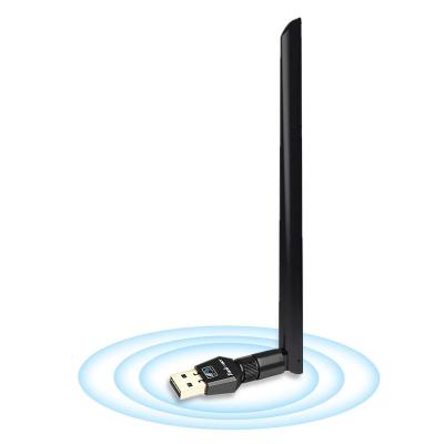 China Windows7/8/10 1200Mbps 5.8GHz Long Range Wireless Network Receiver Realtek Rtl8812au Dual Band USB WiFi Adapter for sale