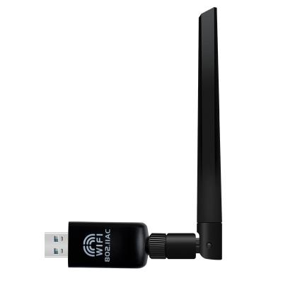 China Desktop/Laptop/PC 1200Mbps AC1200 5Ghz/867Mbps, 2.4Ghz/300Mbps Dual Band USB 3.0 wifi adapter dongle wifi stick with external 5Dbi antenna for sale