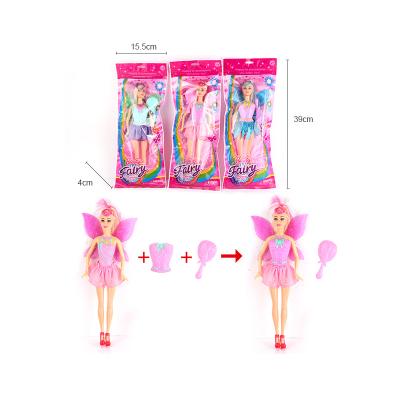 China Factory Fashion Mini 11.5 Inch Soft Toy Fairy Doll Wholesale With Accessories In Color Bag For Girl for sale