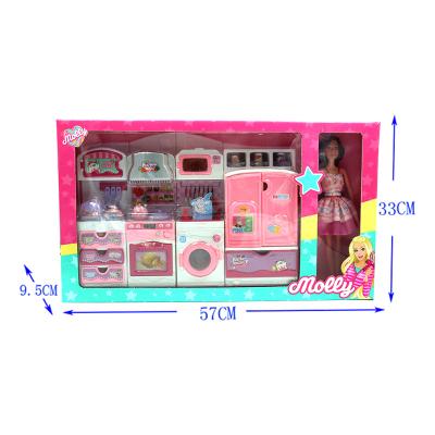 China Soft customizable kitchen set fashion doll hands movemented toys in window box for girls for sale