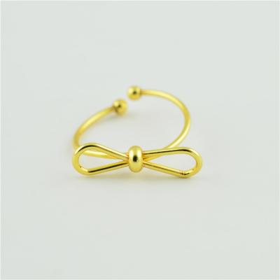 中国 Unique Manufacture Custom Ring Ladies Gold Finger Ring Wire Tie Open Design 販売のため