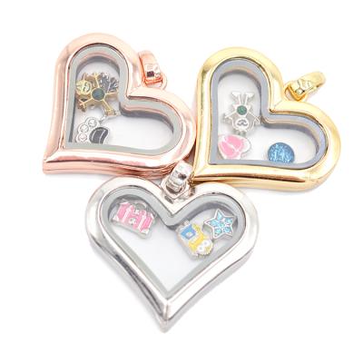 China heart shape love Open like Book Floating Living Memory Lockets for sale